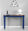 Noyes Solid Wood Console Table In Grey & Natural Finish