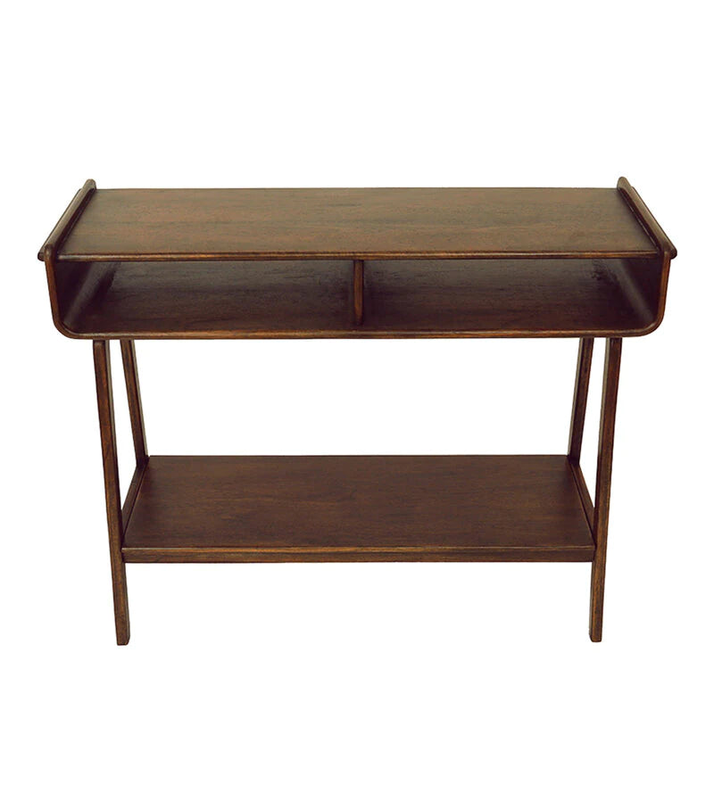 Old World Console Table In Dark Brown Colour