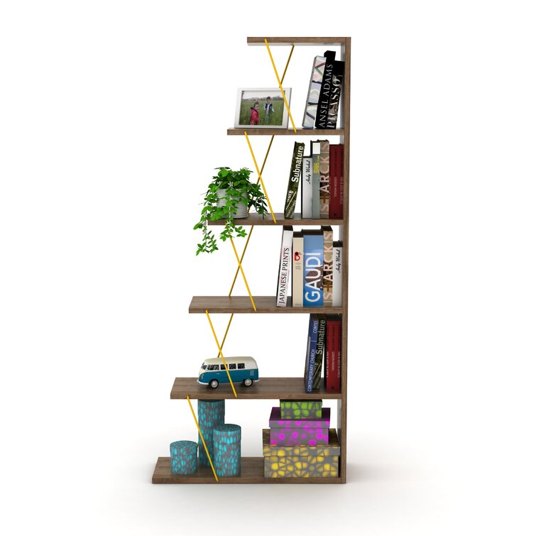 Meira 57'' H x 25'' W Ladder Bookcase