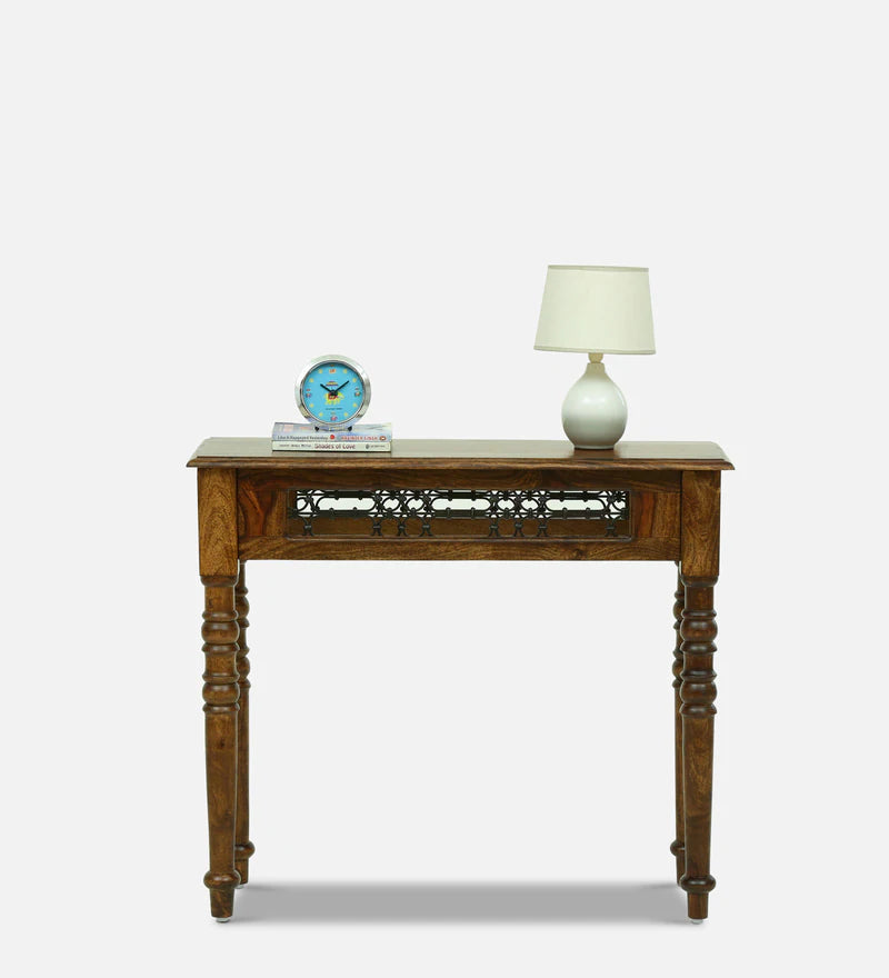 Stafford Solid Wood Console Table In Provincial Teak Finish