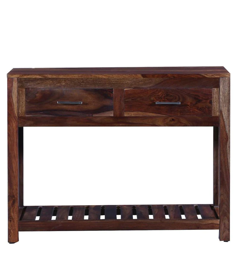 Stigen Solid Wood Console Table In Provincial Teak Finish