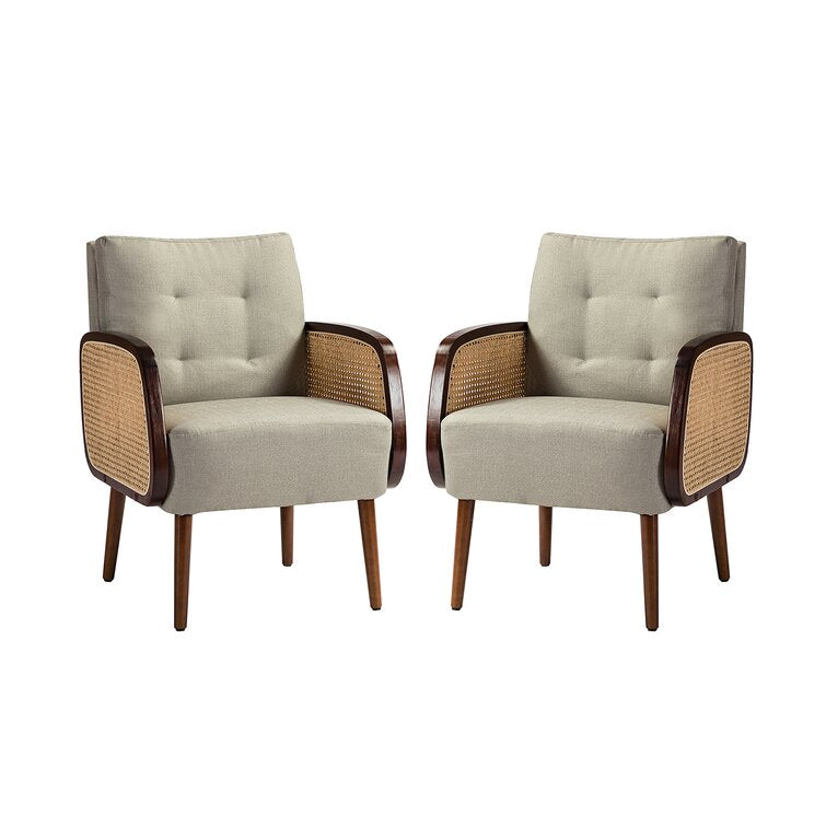 Theis 24.2'' Wide Tufted Armchair (Set of 2)