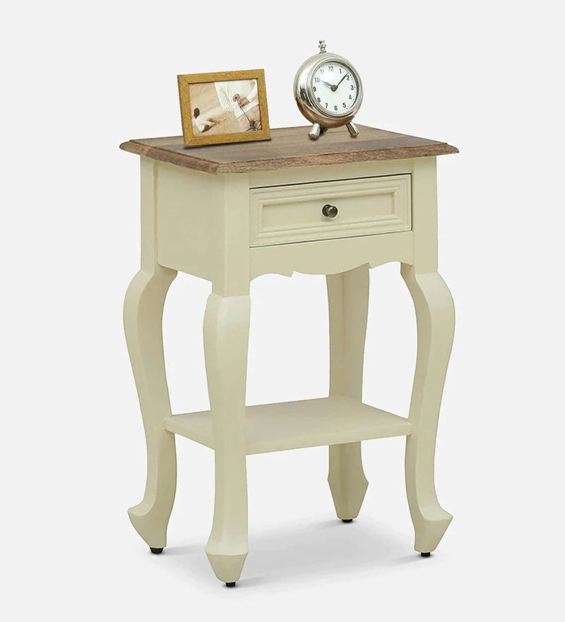 Wooden Bazar Versaille Solid Wood Bedside Chest In Tulip Finish