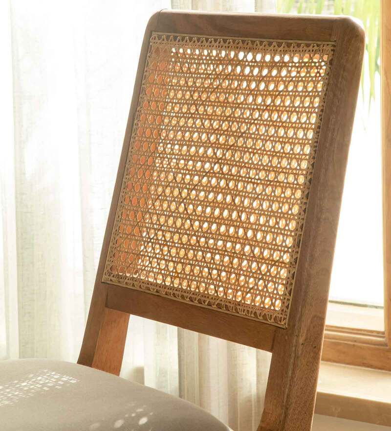 Wooden Bazar West Village Cane Dining Chair In Natural Finish