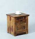 Zyva Bed Side Table In Provincial Teak Finish